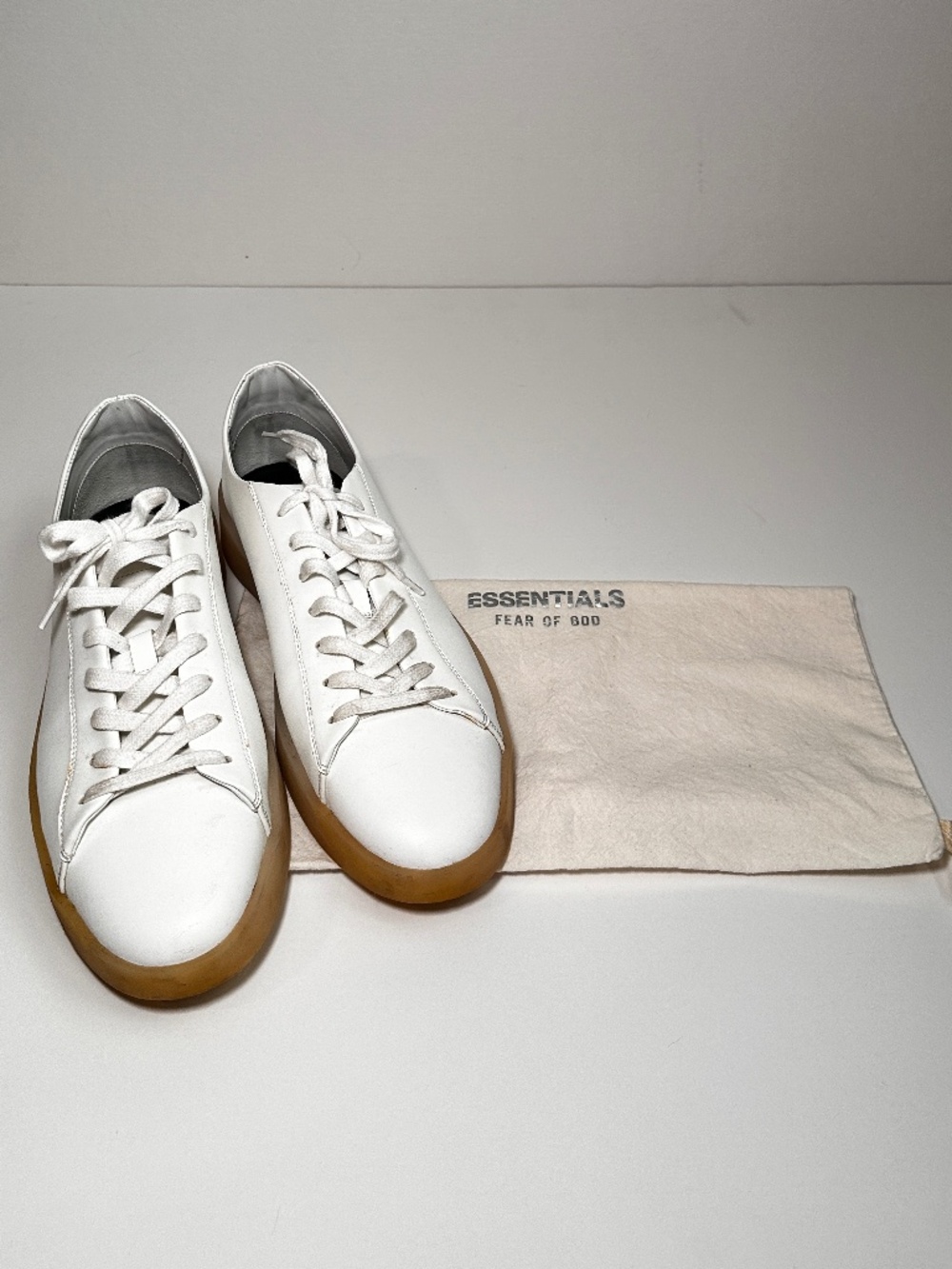 FEAR OF GOD ESSENTIALS  White Tennis Low Sneakers Size: IT 44